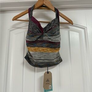 NWT Prana Multicolor Striped Workout Top